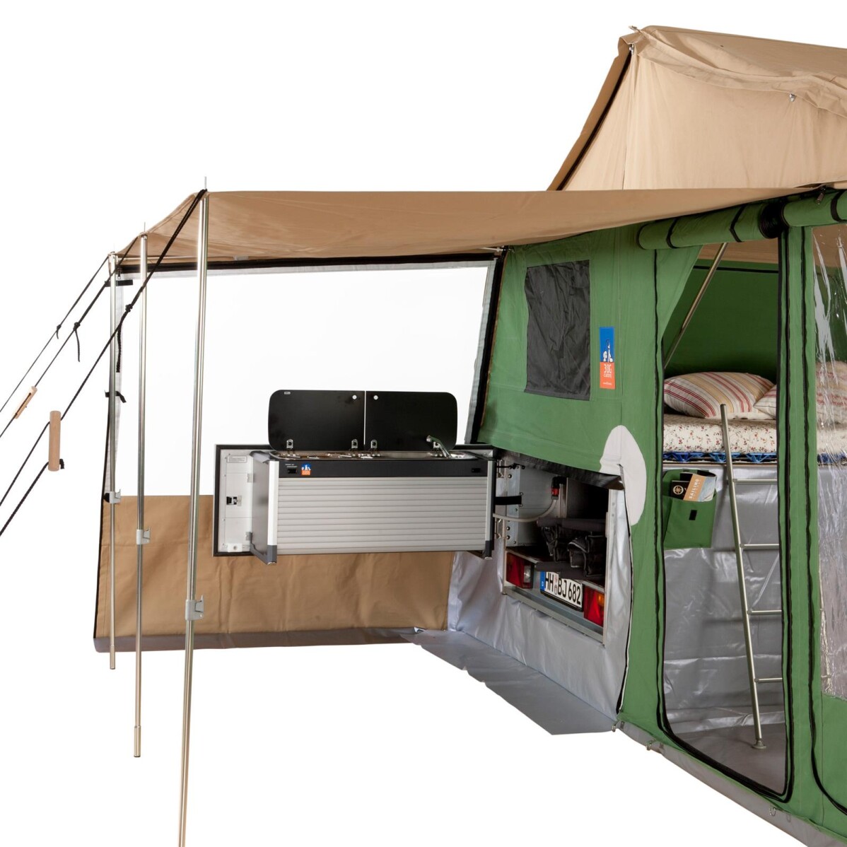 Keukenerker met zonnescherm - roestvrij staal - Umber